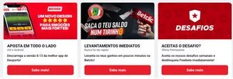 Aposta onde quiseres com a nova app Betclic – Levanta prémios em minutos e desbloqueia Freebets com desafios! Três promoções em destaque na plataforma Betclic: novo design da app móvel, levantamentos imediatos e desafios semanais com Freebets.
